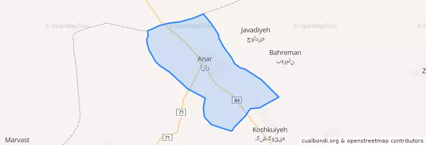 Mapa de ubicacion de Anar County.