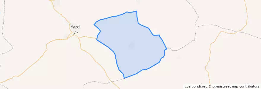 Mapa de ubicacion de شهرستان بافق.