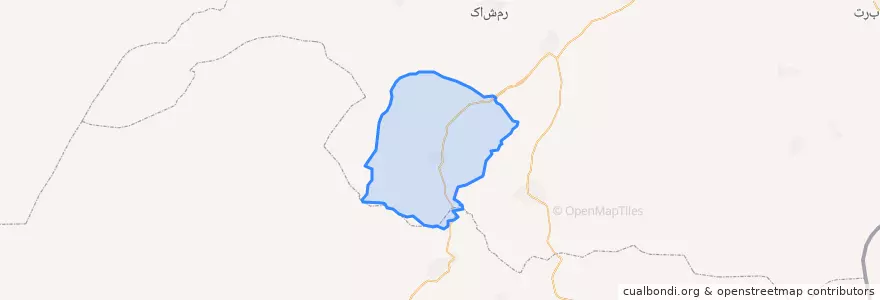 Mapa de ubicacion de Bajestan County.