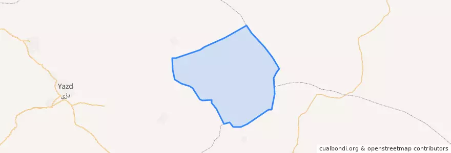 Mapa de ubicacion de شهرستان بهاباد.