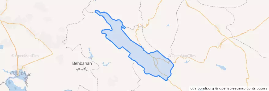 Mapa de ubicacion de شهرستان بویراحمد.