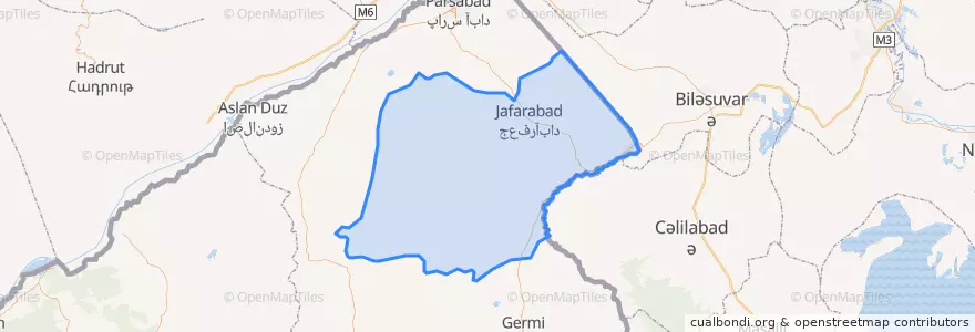 Mapa de ubicacion de شهرستان بیله سوار.