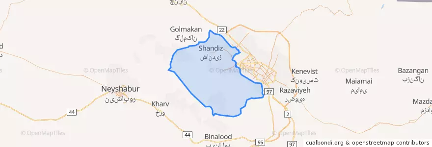Mapa de ubicacion de Binalud County.