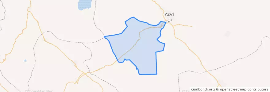 Mapa de ubicacion de شهرستان تفت.