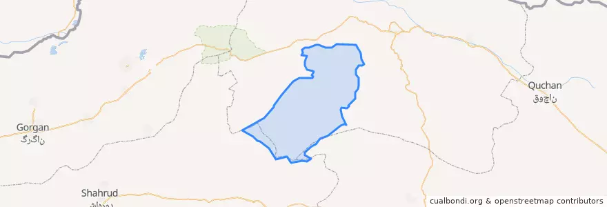 Mapa de ubicacion de شهرستان جاجرم.