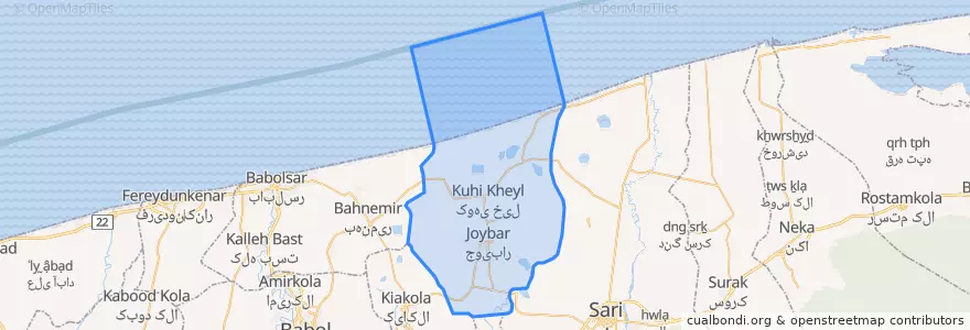 Mapa de ubicacion de Juybar County.