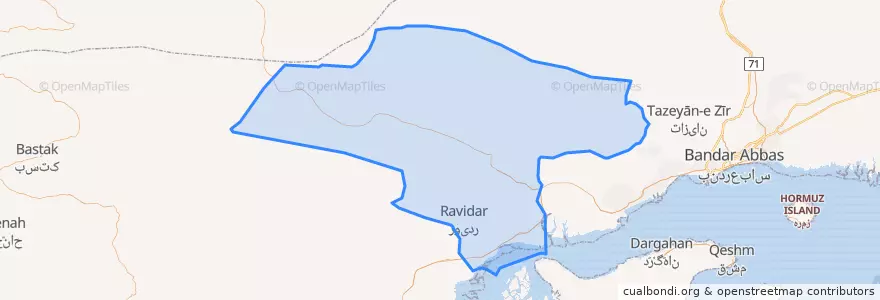 Mapa de ubicacion de Khamir County.