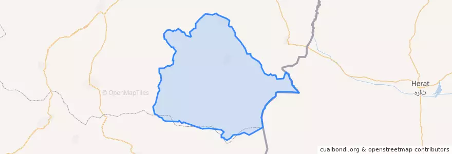 Mapa de ubicacion de Khaf County.