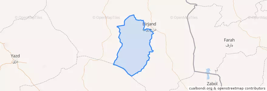 Mapa de ubicacion de Khusf County.