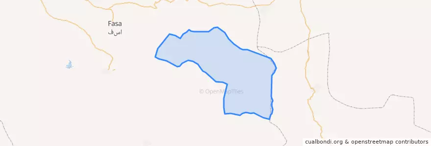 Mapa de ubicacion de Darab County.