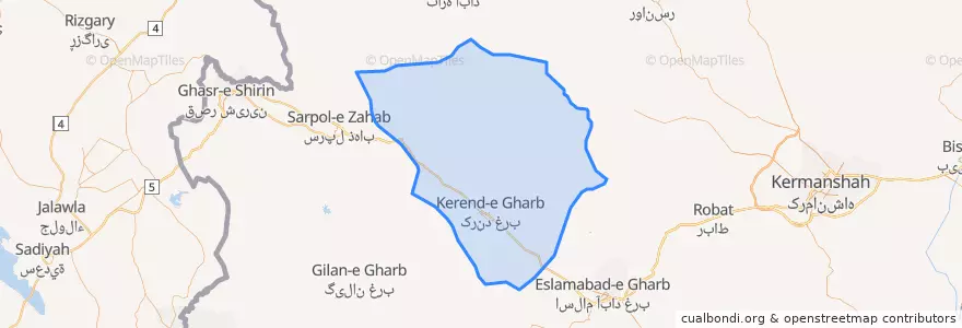 Mapa de ubicacion de شهرستان دالاهو.