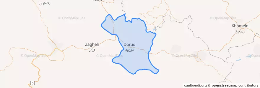 Mapa de ubicacion de Dorud County.