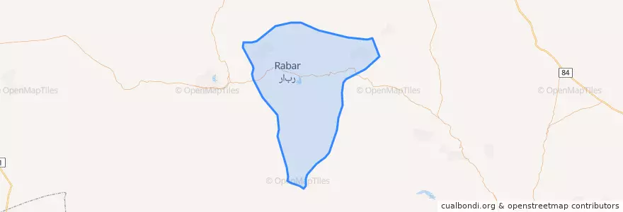 Mapa de ubicacion de شهرستان رابر.