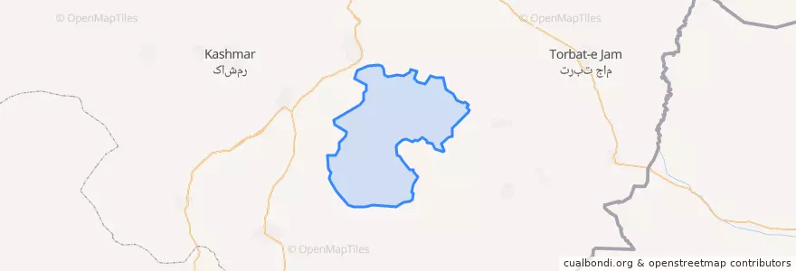Mapa de ubicacion de شهرستان رشتخوار.