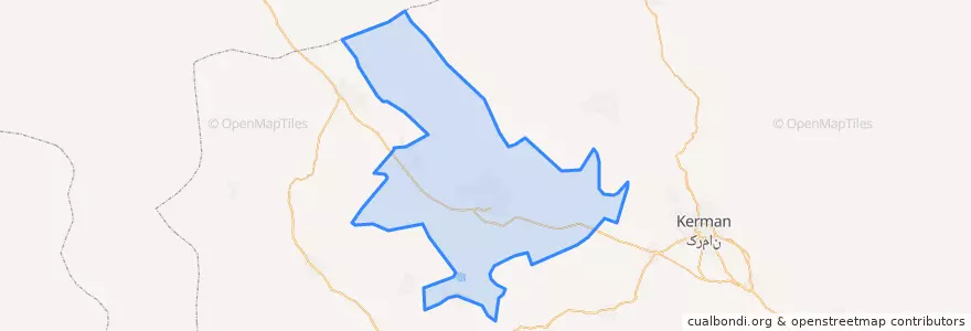 Mapa de ubicacion de شهرستان رفسنجان.