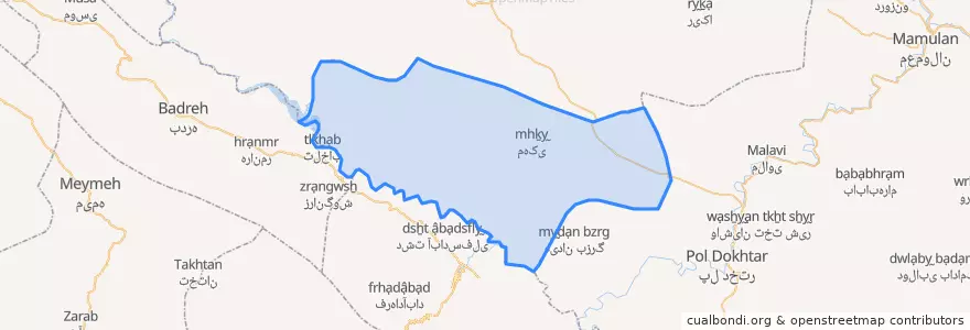 Mapa de ubicacion de شهرستان رومشکان.