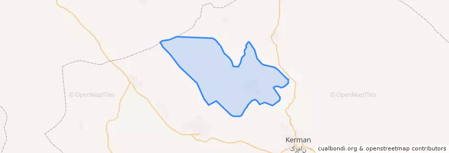 Mapa de ubicacion de شهرستان زرند.