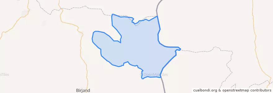 Mapa de ubicacion de Zirkuh County.