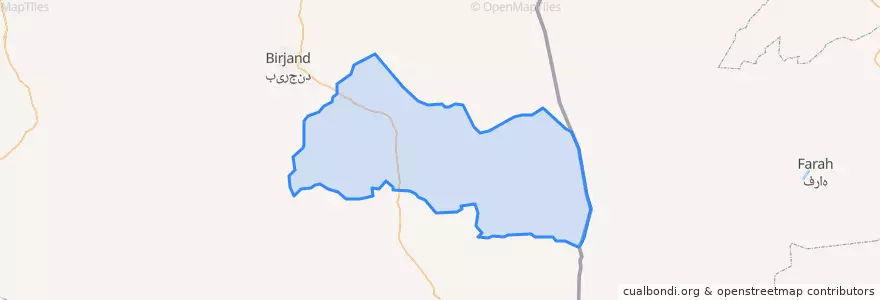 Mapa de ubicacion de شهرستان سربیشه.