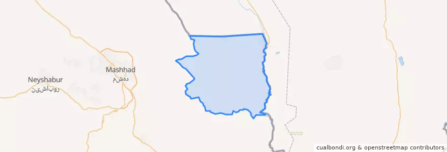 Mapa de ubicacion de شهرستان سرخس.