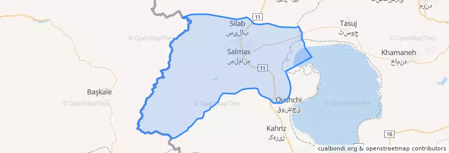 Mapa de ubicacion de Salmas County.