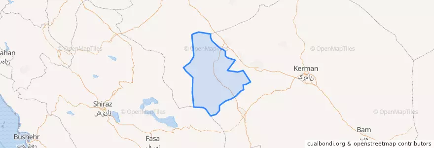 Mapa de ubicacion de Shahr-e-Babak County.