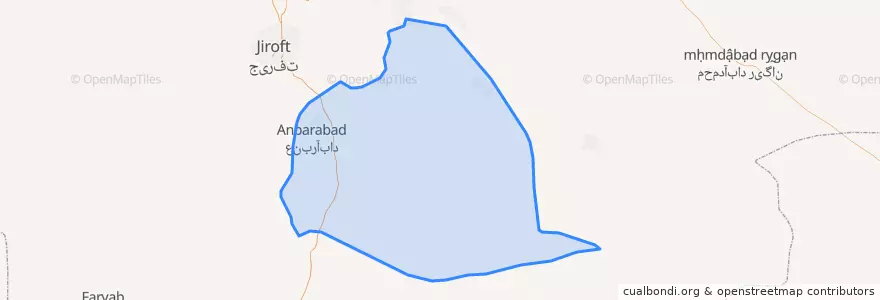 Mapa de ubicacion de شهرستان عنبرآباد.