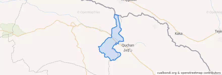 Mapa de ubicacion de شهرستان فاروج.