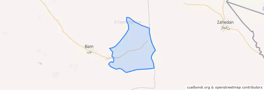 Mapa de ubicacion de Fahraj County.