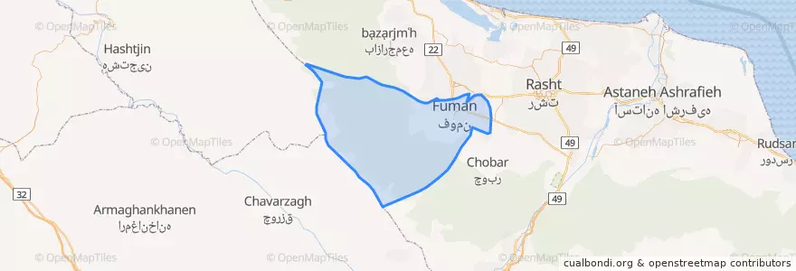 Mapa de ubicacion de Fuman County.