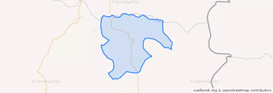 Mapa de ubicacion de Qaen County.
