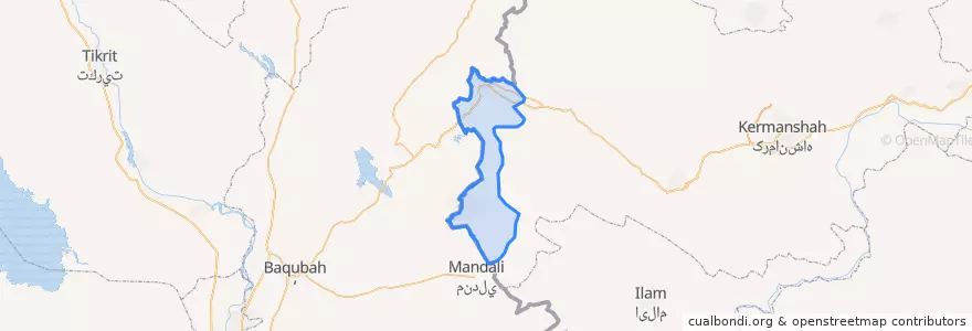 Mapa de ubicacion de شهرستان قصر شیرین.