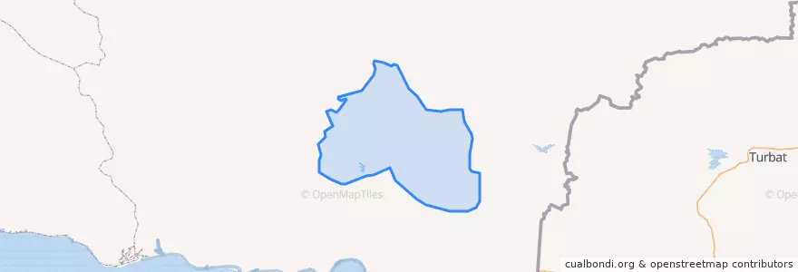Mapa de ubicacion de Qasr-e-Ghand County.