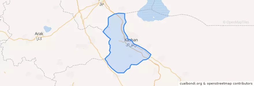Mapa de ubicacion de شهرستان کاشان.