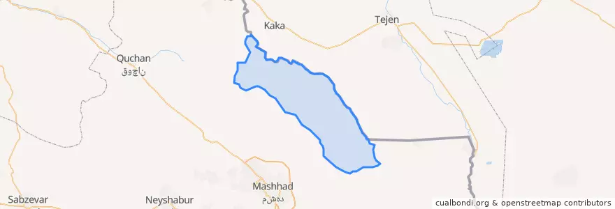Mapa de ubicacion de شهرستان کلات.