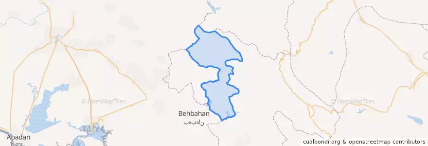 Mapa de ubicacion de شهرستان کهگیلویه.