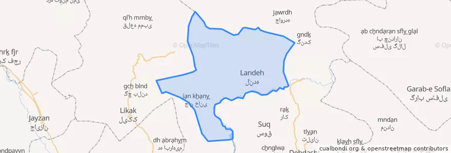 Mapa de ubicacion de شهرستان لنده.