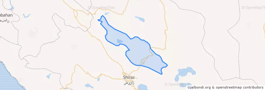 Mapa de ubicacion de شهرستان مرودشت.