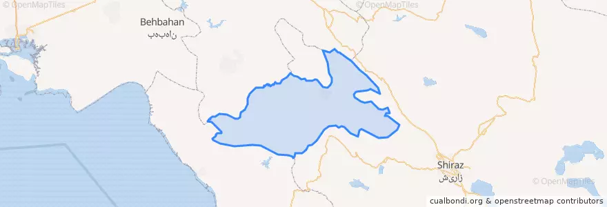 Mapa de ubicacion de شهرستان ممسنی.