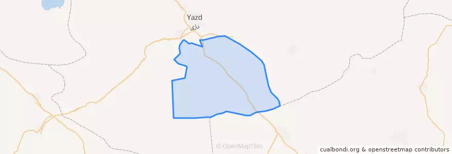 Mapa de ubicacion de شهرستان مهریز.