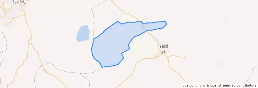 Mapa de ubicacion de Meybod County.