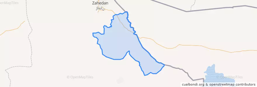Mapa de ubicacion de Mirjaveh County.