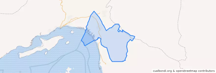 Mapa de ubicacion de Minab County.