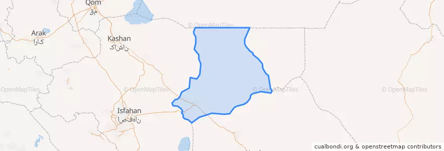 Mapa de ubicacion de شهرستان نائین.