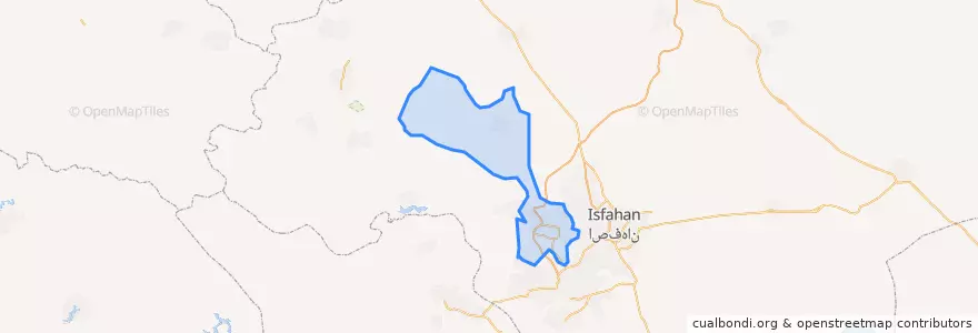 Mapa de ubicacion de مقاطعة نجف آباد.