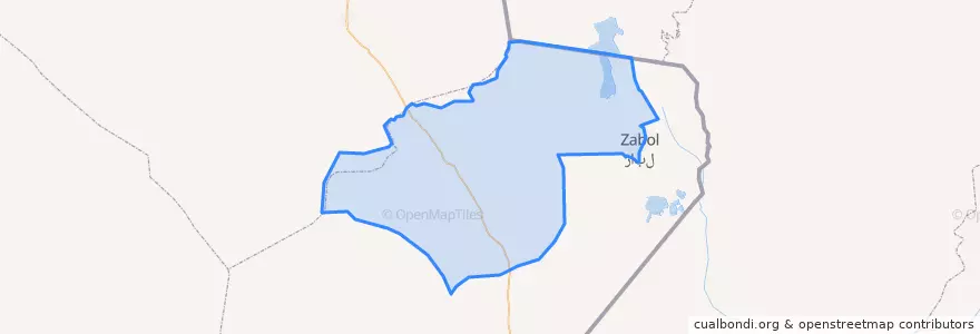 Mapa de ubicacion de شهرستان نیمروز.