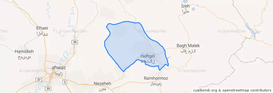 Mapa de ubicacion de Haftkel County.