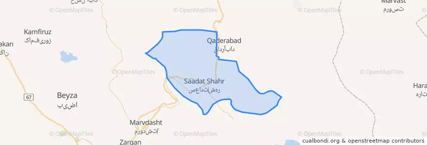 Mapa de ubicacion de Pasargad County.