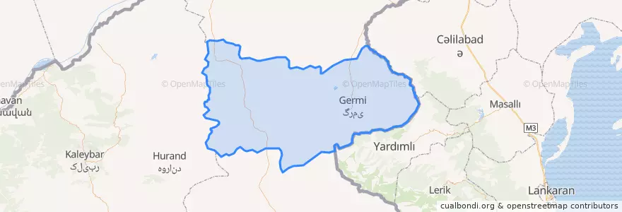 Mapa de ubicacion de Garmi County.
