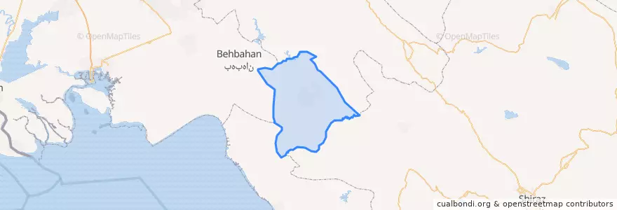 Mapa de ubicacion de شهرستان گچساران.